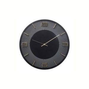Laikrodis LEONARDO Ø48 metalinis juodas