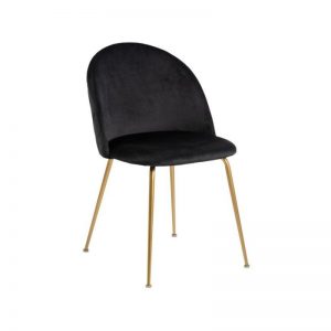 Kėdė RETRO 50x54x81h juodas aksomas