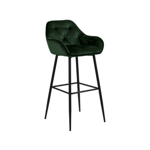 Baro kėdė BROOKE 52x53x104h tamsiai žalia