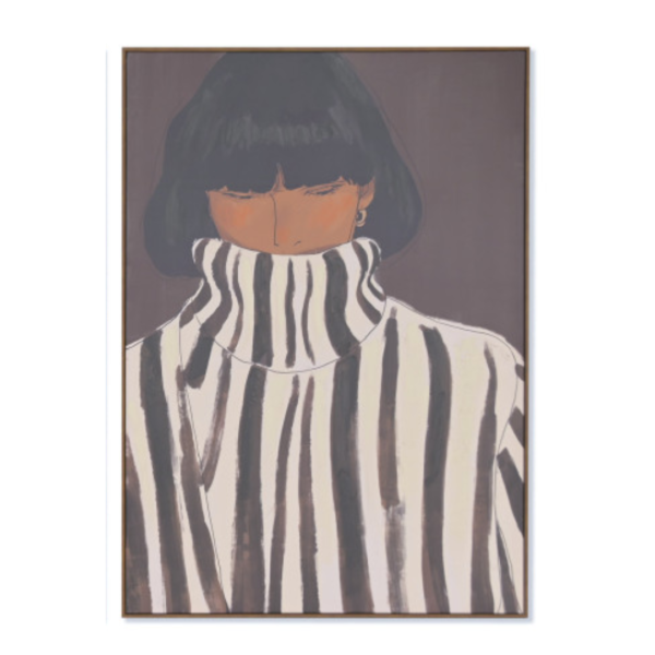 Paveikslas STRIPES 100x140 rusvas