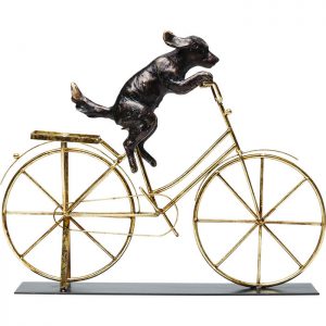 Dekoracija Šuo su dviračiu 44x7.5x35.5h