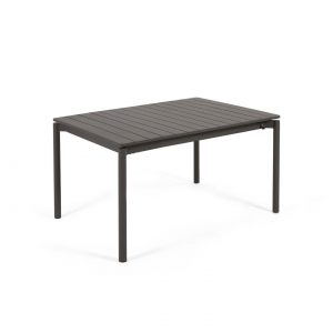 Lauko stalas ZALTANA 140/200x90x75h aliuminio juodas