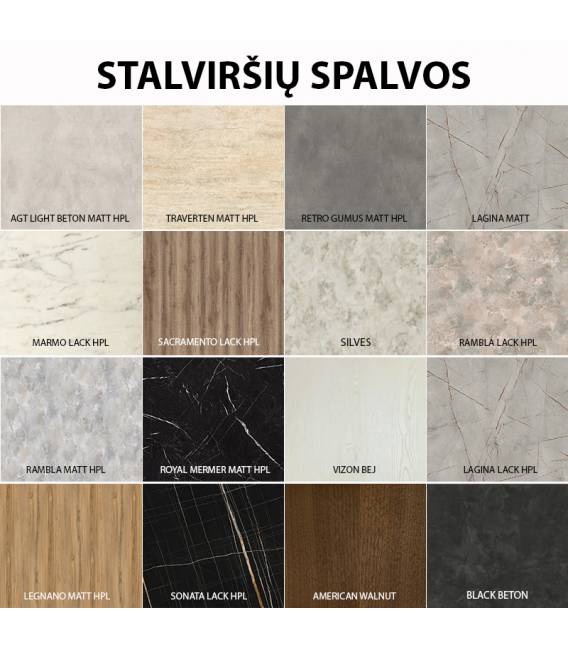 Išskleidžiamas stalas DIAMOND 95(175) travertino - Image 10