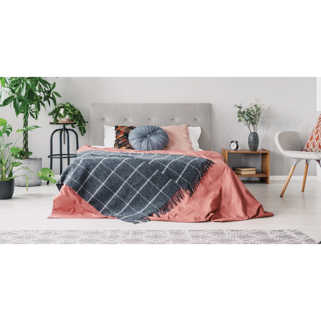 Miegamojo lova LORETO 181×218 pilka