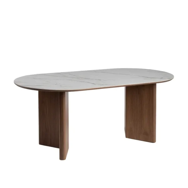 Stalas WHITE-BROWN 180 baltas
