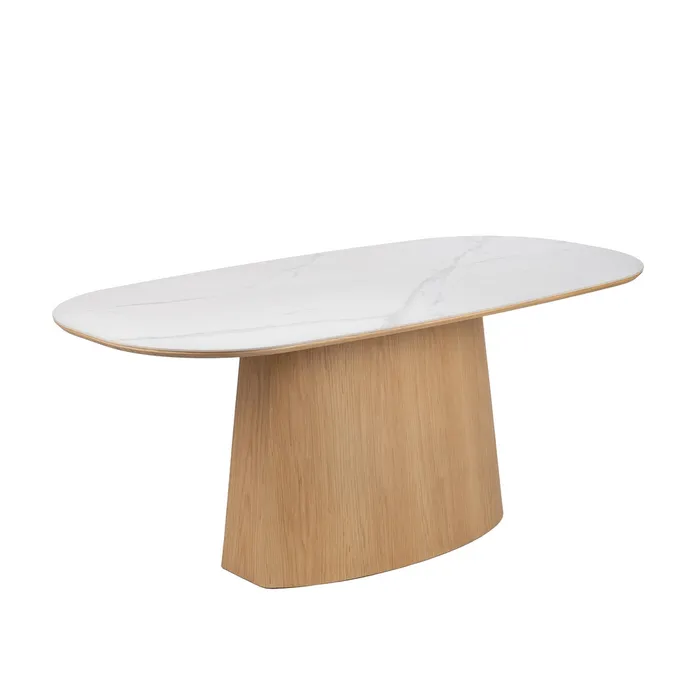 Stalas WHITE-NATURAL 180 baltas