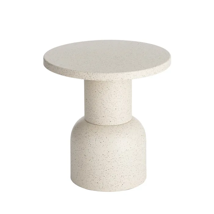 Šoninis staliukas LITTLE WHITE Ø51 baltas